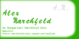 alex marchfeld business card